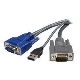 StarTech SVUSBVGA6 6 ft Ultra-Thin USB VGA 2-in-1 KVM Cable