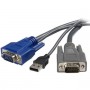 StarTech SVUSBVGA10 10 ft Ultra-Thin USB VGA 2-in-1 KVM Cable