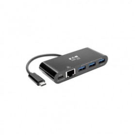 Eaton U460-003-3AGB-C 3-Port USB-C Hub Ethernet 60W Compatible Tripp Lite