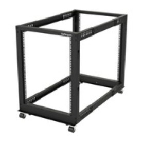 StarTech.com Black 15U Steel Server Rack with 4-Post Frame