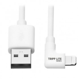 Eaton M100-006-LRA-WH Tripp Lite USB A to Lightning Sync Charge Cable Heavy Duty Right Angle