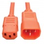 Eaton P004-002-AOR Tripp Lite 2ft PDU Power Cord C13 C14 10A 250V 18 Orange