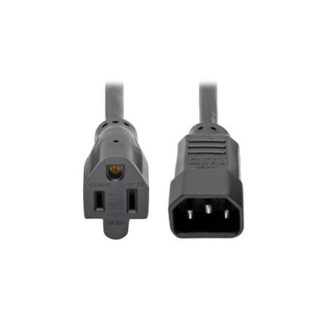 Eaton P002-001-13A Tripp Lite 1ft C14 to NEMA 5-15R Power Cord