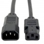 Eaton P004-004 Tripp Lite 4ft PDU Power Cord C13 to C14 10A 250V Black
