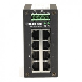 Black Box LPH3100A 10-Port Unmanaged Switch, 8 PoE/PoE+ Ports, 2 Gigabit Ports