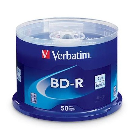 Verbatim 98397 25GB BD-R Blu-ray 16x Discs (50-Pack Spindle)