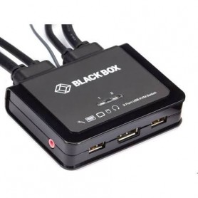 Black Box KV62-CBL 2 Port 4K60 Displayport Cable KVM Switch
