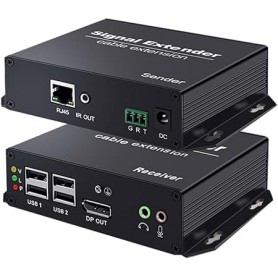 Black Box KVXLCHDPF-200 KVM Extender Over Fiber 4K Dual-Head HDMI/Displayport