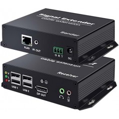 Black Box KVXLCHDPF-200 4K Dual-Head KVM Extender Over Fiber
