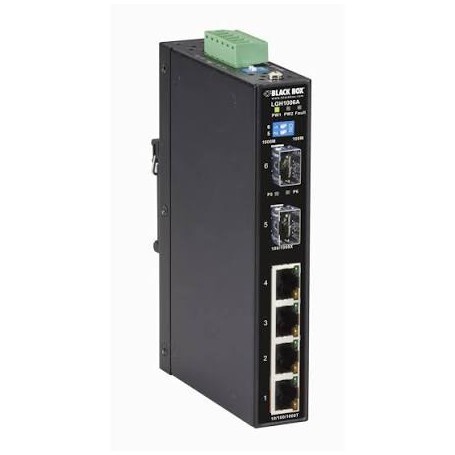 Black Box LGH1006A 6-Port Gigabit Ethernet Extreme Temperature Switch