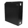 Wall-Mount Server Rack with Dual Fans and Lock - 4U