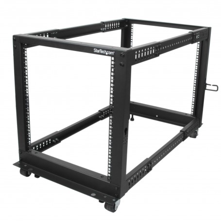 StarTech.com 4POSTRACK12U 12U Black Steel Adjustable Depth 4-Post Server Rack