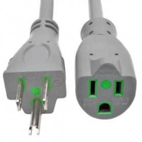 Eaton P024-006-GY-HG Tripp Lite 6ft Hospital Grade Extension Cord NEMA 5 15P
