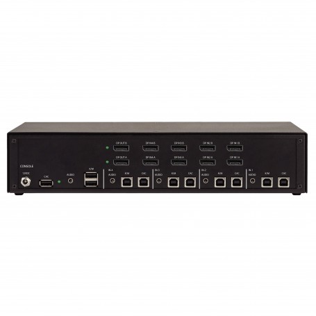 Black Box KVS4-2004VX NIAP4 Secure KVM Switch 4 Port Dual Head DP CAC