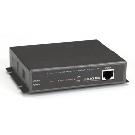 Black Box LPB1205A-R2 PoE+ Switch - (1) 10/100/1000MBPS RJ45, (4) RJ45 PoE+
