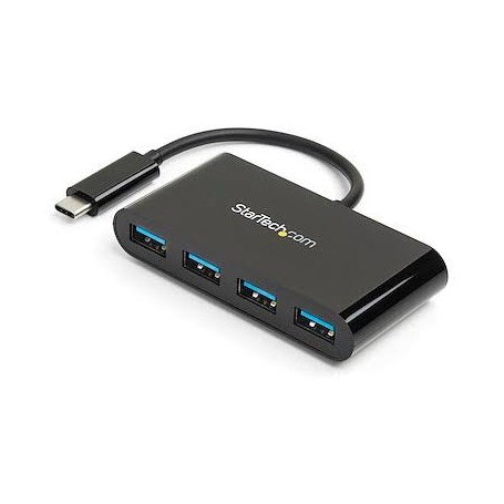 StarTech.com HB30C4AB 4 Port USB C Hub - USB-C to 4x A - USB 3.0 Hub - Bus Powered