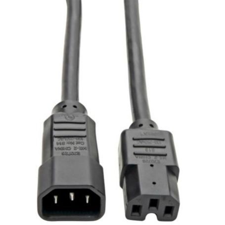 Eaton P018-003 Tripp Lite 3ft Power Cord C14 C15 Heavy Duty 15A 250V