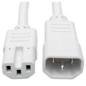 Eaton P018-003-AWH Tripp Lite 3ft Power Cord C14 C15 Heavy Duty 15A 250V