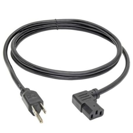 Eaton P006-006-13LA Tripp Lite 6ft Computer Power Cord NEMA 5 15P Left Angle C13