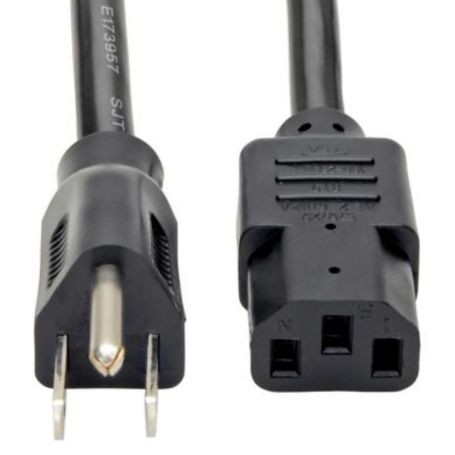 Eaton P007-002 Tripp Lite 2ft Computer Power Cord NEMA 5 15P C13 Heavy Duty