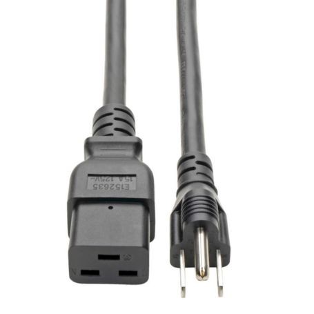 Eaton P034-010 Tripp Lite 10ft Computer Power Cord C19 NEMA 5 15P Heavy Duty