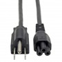 Eaton P013-006 Tripp Lite 6ft 3 Slot Power Cord NEMA 5 15P C5 Laptop Notebook