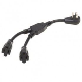 Eaton P024-001-15D-2 Tripp Lite Extension Cord Y Splitter Right Angle NEMA
