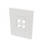 Eaton N080-104 Tripp Lite 4-Port Single-Gang Universal Keystone Wallplate