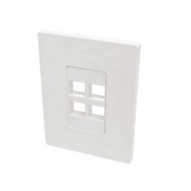 Eaton N080-104 Tripp Lite 4-Port Single-Gang Universal Keystone Wallplate