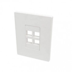 Eaton N080-104 Tripp Lite 4-Port Single-Gang Universal Keystone Wallplate