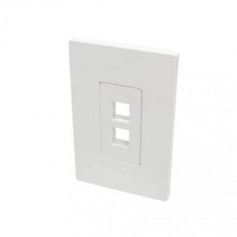 Eaton N080-102 Tripp Lite 2-Port Single-Gang Universal Keystone Wallplate