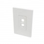 Eaton N080-102 Tripp Lite 2-Port Single-Gang Universal Keystone Wallplate