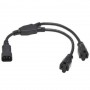 Eaton P002-18N-2R Tripp Lite Power Cord Y Splitter C14 2 NEMA 5 15R