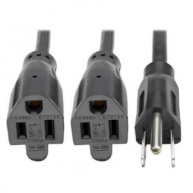 Eaton P024-18N-13A-2R Tripp Lite Extension Cord Y Splitter NEMA 5 15P 2 NEMA 5 15R