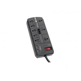 Eaton TLP88TUSBB 8-Outlet Surge Protector USB Protection Compatible Tripp Lite