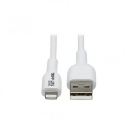 Eaton M100AB-01M-WH Tripp Lite Safe-IT USB-A to Lightning Antibacterial Cable