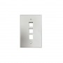 Eaton N042AB-003-IVM Tripp Lite Safe-IT 3-Port Single-Gang Keystone Wall Plate