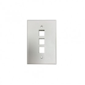 Eaton N042AB-003-IVM Tripp Lite Safe-IT 3-Port Single-Gang Keystone Wall Plate