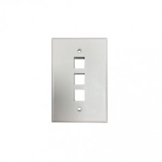 Eaton N042AB-003-IVM Tripp Lite Safe-IT 3-Port Single-Gang Keystone Wall Plate