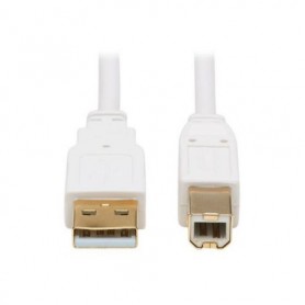 Eaton U022AB-006-WH Tripp Lite Safe-IT USB 2.0 A to B Antibacterial Cable