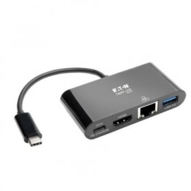 Eaton U444-06N-H4GUBC Tripp Lite USB C Multiport Adapter 4K HDMI USB A Port GbE 60W