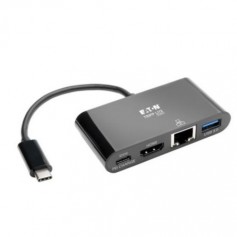 Eaton U444-06N-H4GUBC Tripp Lite USB C Multiport Adapter 4K HDMI USB A Port GbE 60W