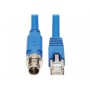 Eaton NM12-6A2-01M-BL M12 X-Code Cat6a 10G Ethernet Cable Tripp Lite