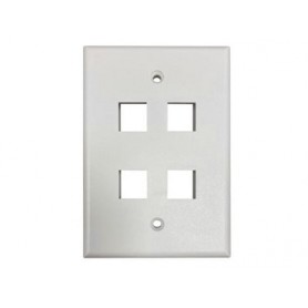 Eaton N042AB-004-IVM Safe-IT 4-Port Keystone Wall Plate Compatible Tripp Lite