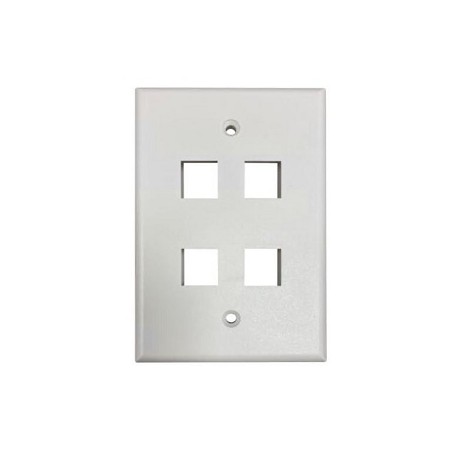 Eaton N042AB-004-IVM Safe-IT 4-Port Keystone Wall Plate Compatible Tripp Lite