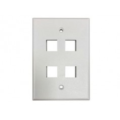 Eaton N042AB-004-IVM Safe-IT 4-Port Keystone Wall Plate Compatible Tripp Lite