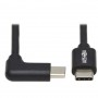 Eaton U040-02M-C-RA Tripp Lite USB C Cable M M USB 2 0 Right Angle Plug Black 2 m