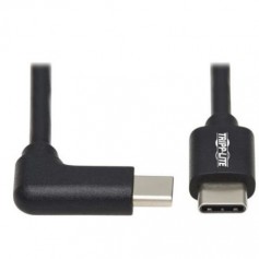 Eaton U040-02M-C-RA Tripp Lite USB C Cable M M USB 2 0 Right Angle Plug Black 2 m