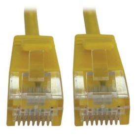Eaton N261-S01-YW Tripp Lite Cat6a 10G Snagless Molded Slim UTP Ethernet Cable Yellow 1 ft