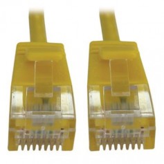 Eaton N261-S01-YW Tripp Lite Cat6a 10G Snagless Molded Slim UTP Ethernet Cable Yellow 1 ft
